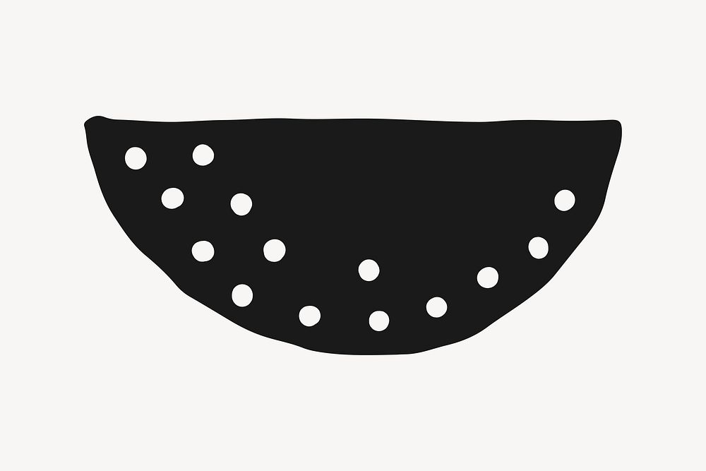 Dotted semicircle, aesthetic illustration design element vector