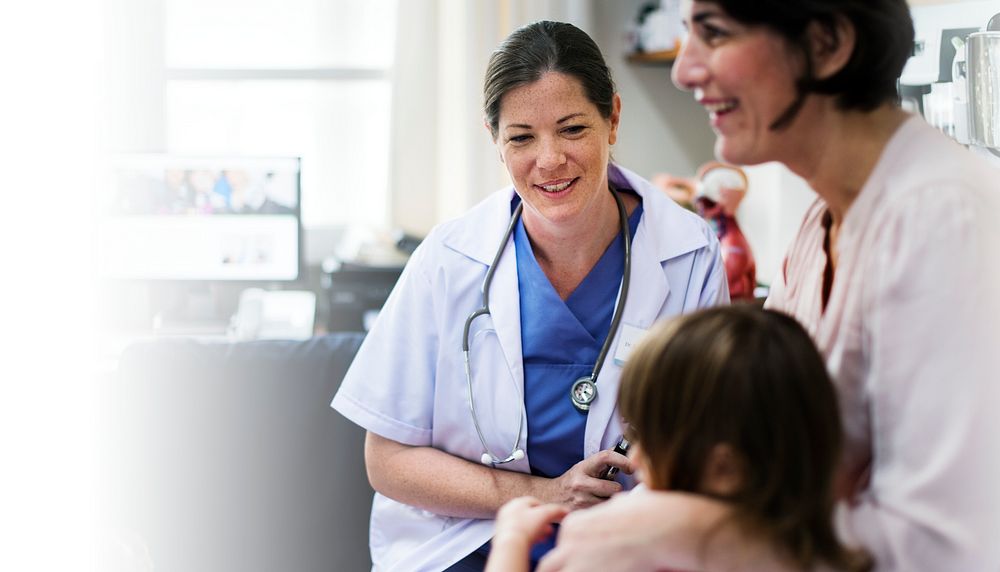 Pediatric doctors background, children's health image