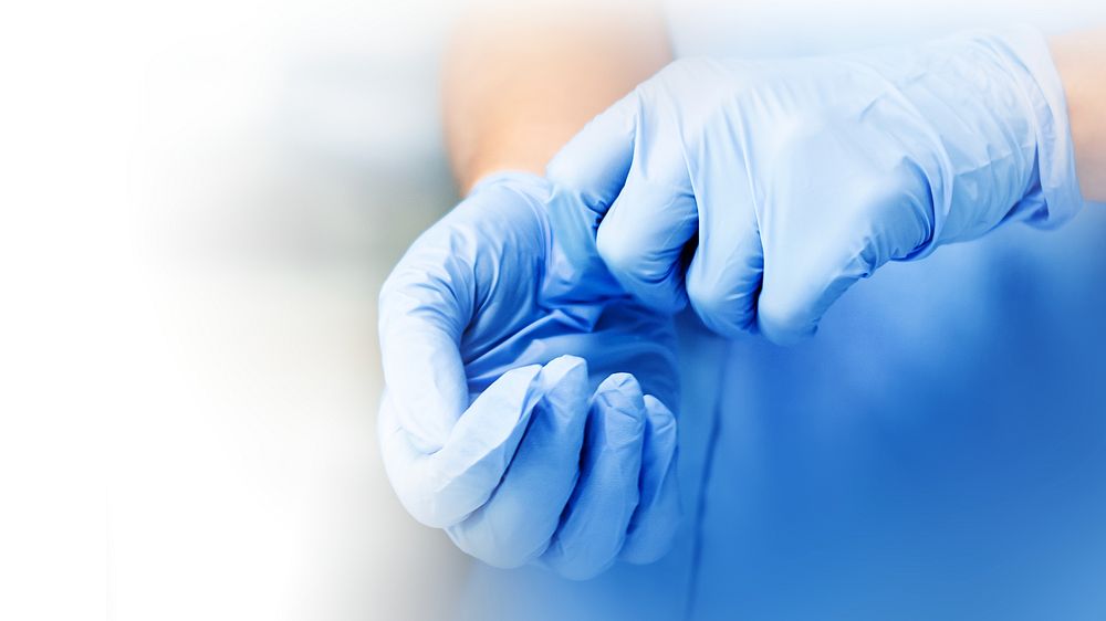 Medical gloves desktop wallpaper, health image