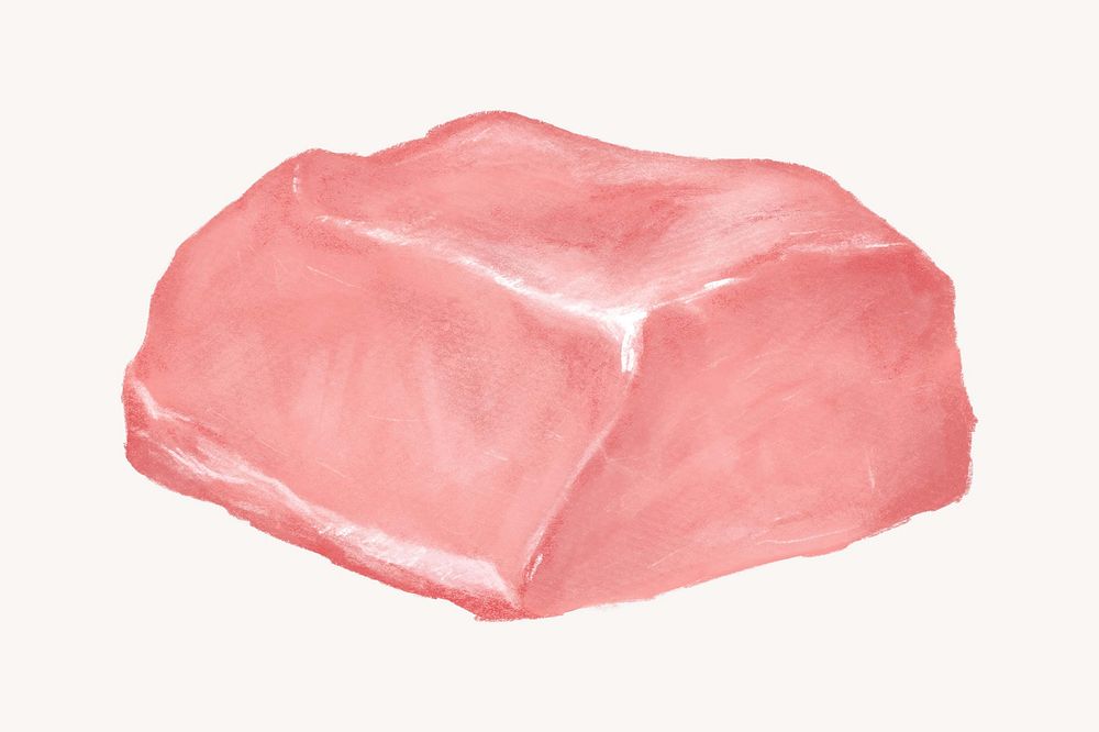 Raw pork, butchery food illustration