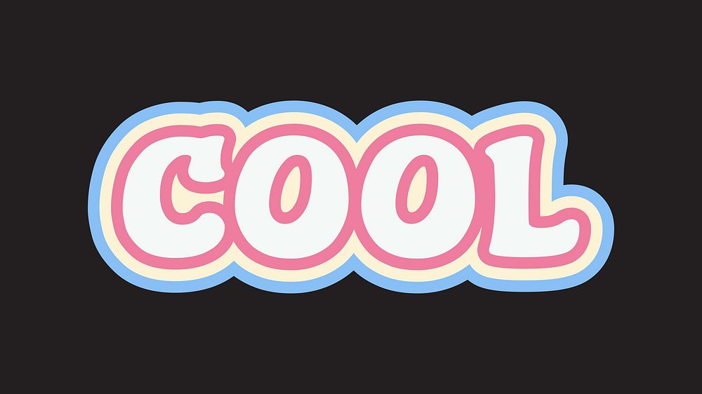Cool typography collage element vector