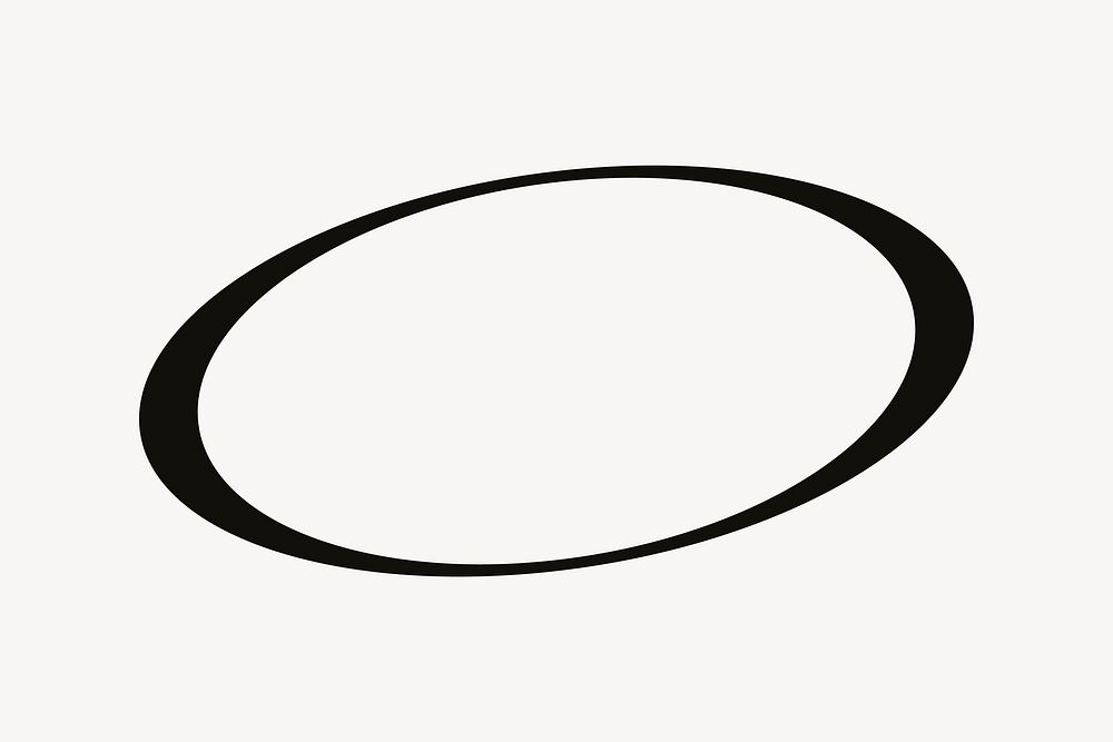 Oval, geometric shape vector