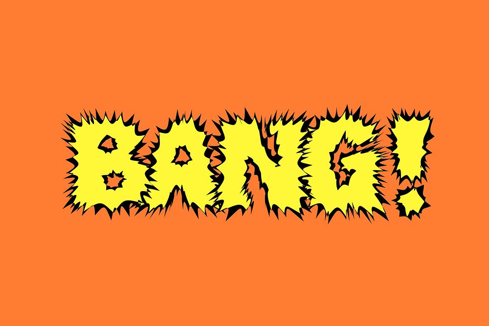 Bang! typography collage element