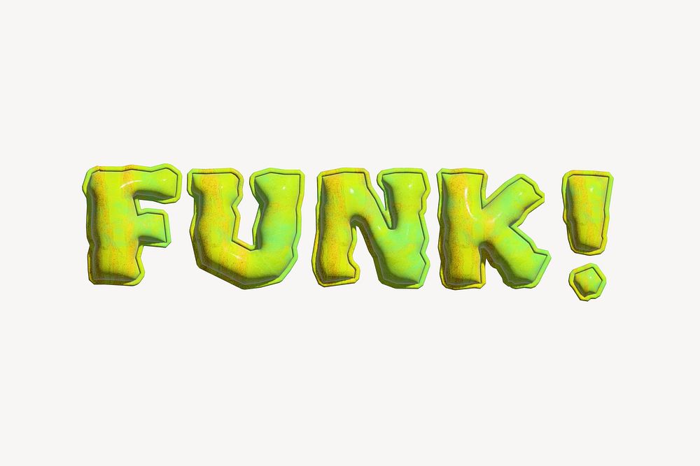 Funk! typography collage element