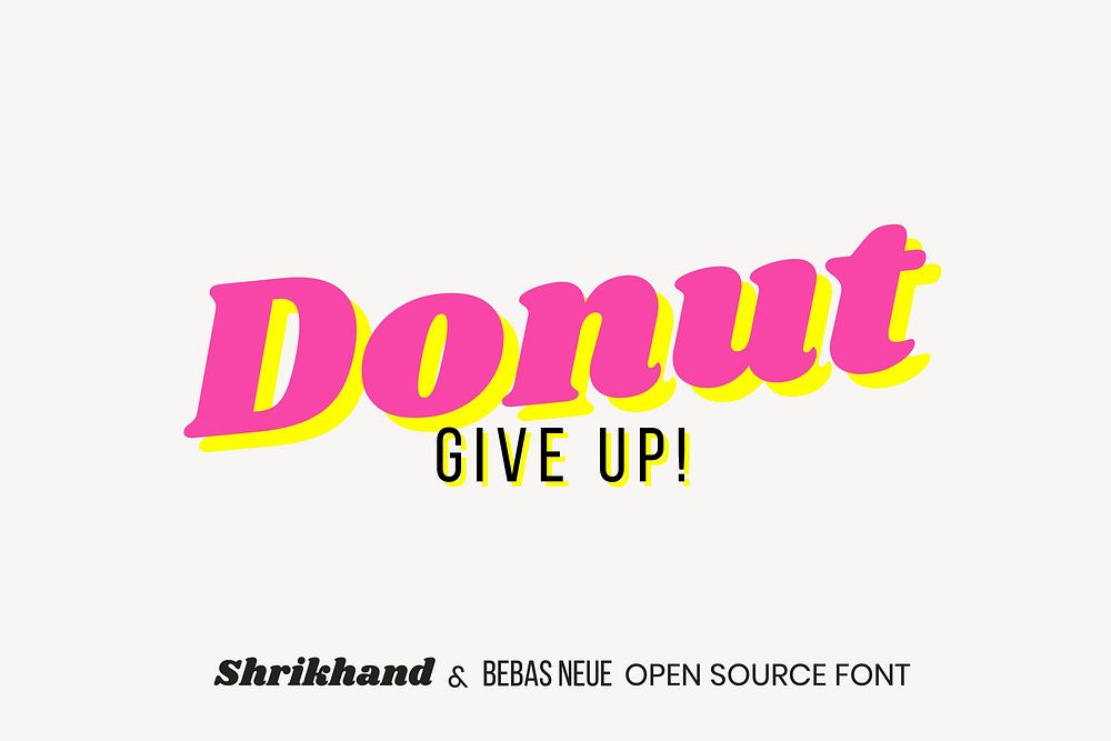 Shrikhand & Bebas Neue open source font by Jonny Pinhorn and Ryoichi Tsunekawa