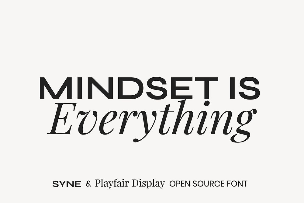 Syne & Playfair Display open source font by Bonjour Monde, Lucas Descroix, George Triantafyllakos and Claus Eggers…