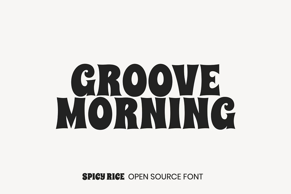 Spicy Rice open source font by Astigmatic