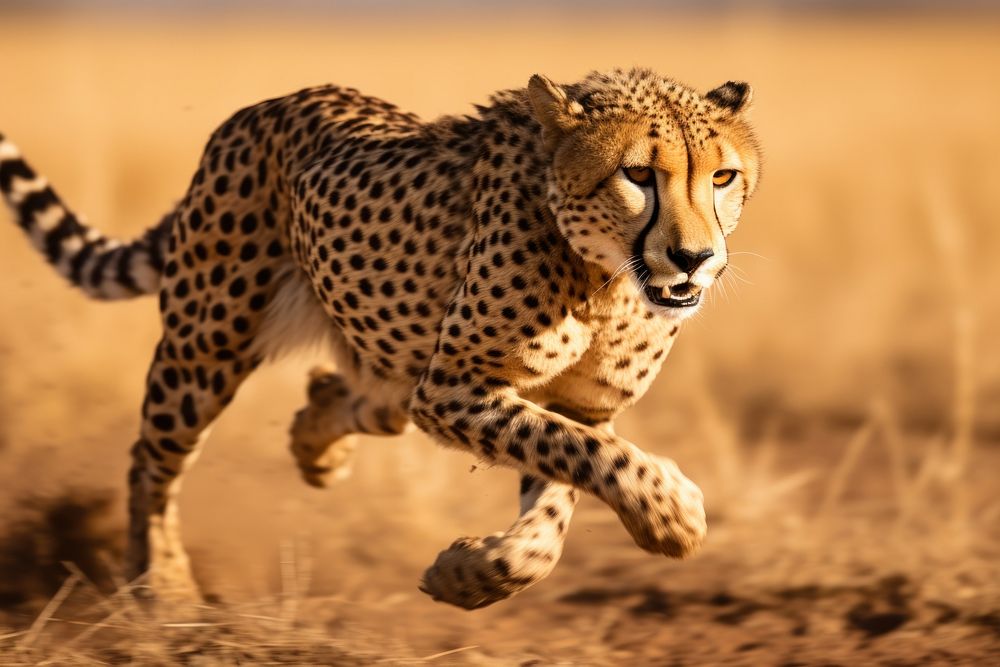 Cheetah, wild animal collage element . 