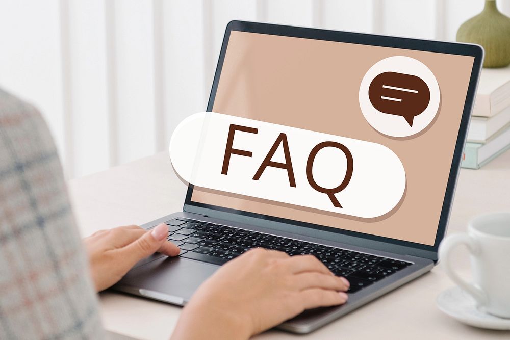 FAQ search screen laptop