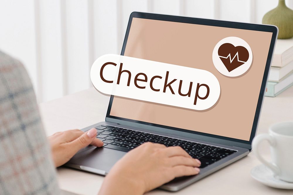 Checkup search screen laptop