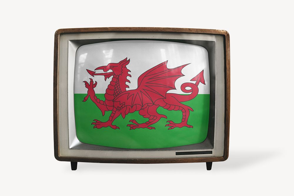 TV news flag of Wales