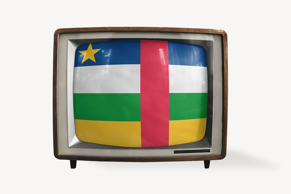 TV Central Africa flag Free Photo rawpixel