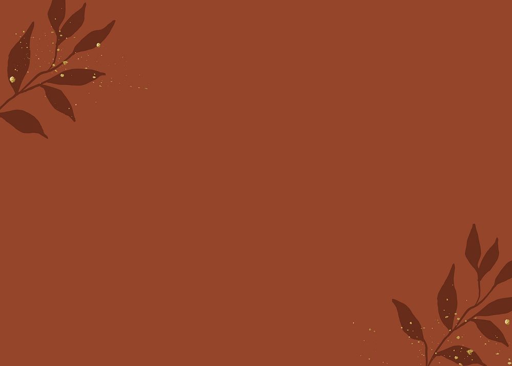 Brown botanical background design