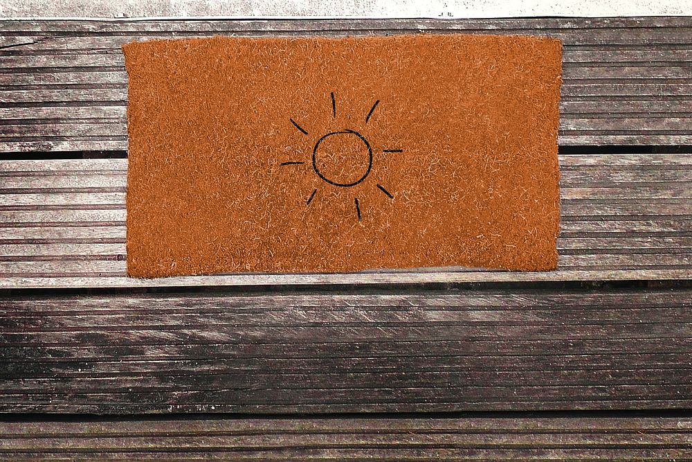 Welcome mat, sun doodle