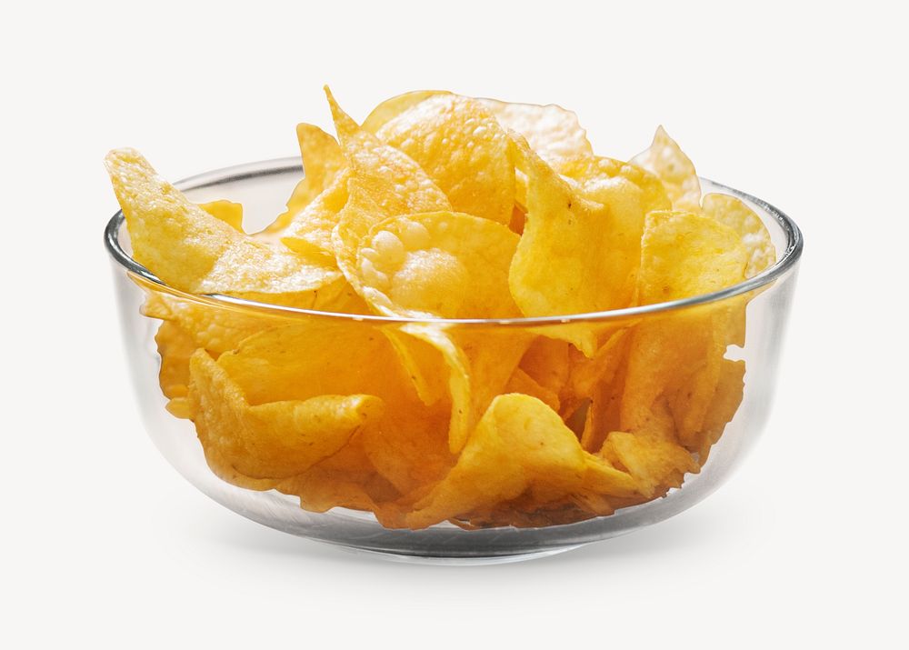 Chips bowl food element psd