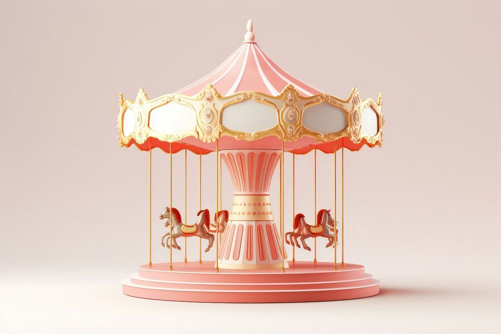 Carousel merry-go-round representation recreation. 