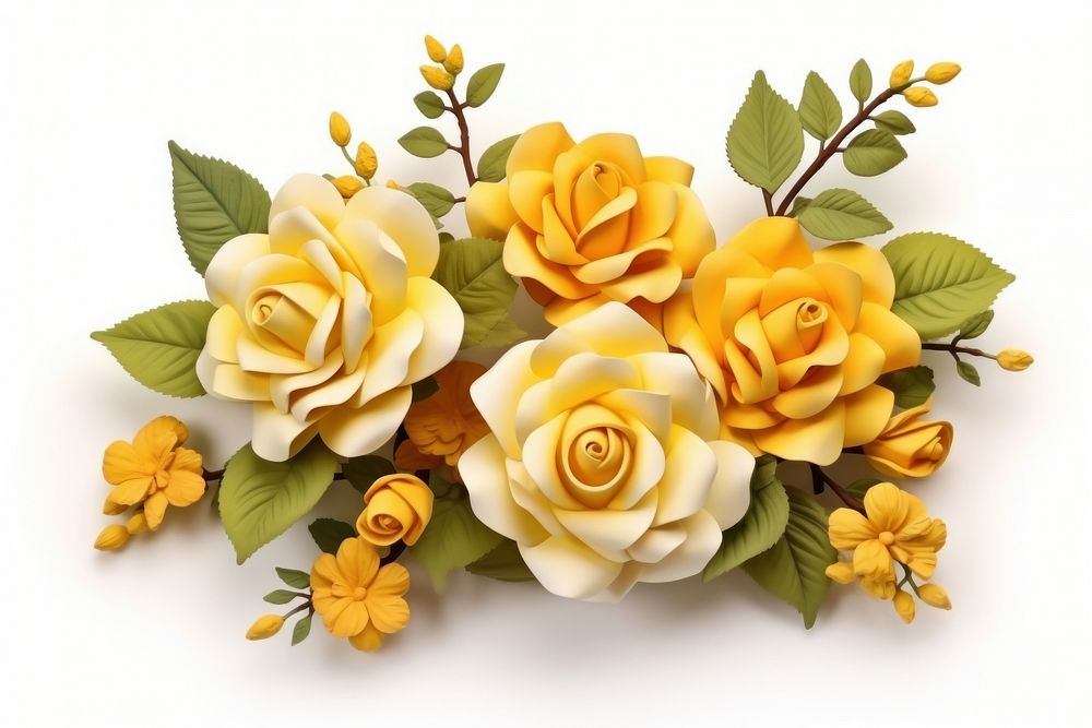 Flower rose yellow petal. AI generated Image by rawpixel.