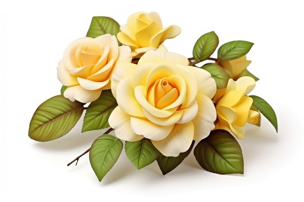 Flower rose yellow petal. AI generated Image by rawpixel.
