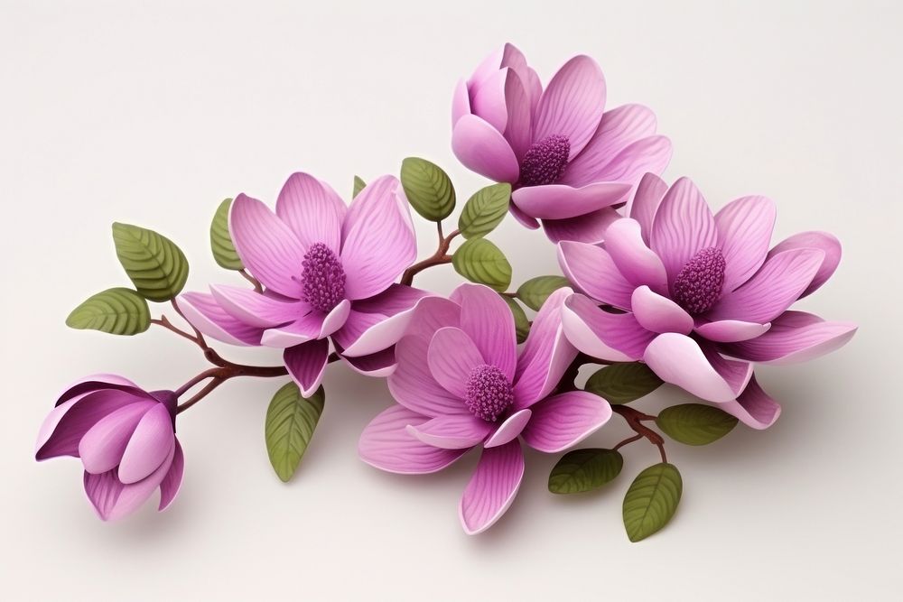 Flower magnolia blossom purple. AI generated Image by rawpixel.