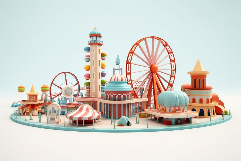 Park amusement park architecture recreation. AI generated Image by rawpixel.