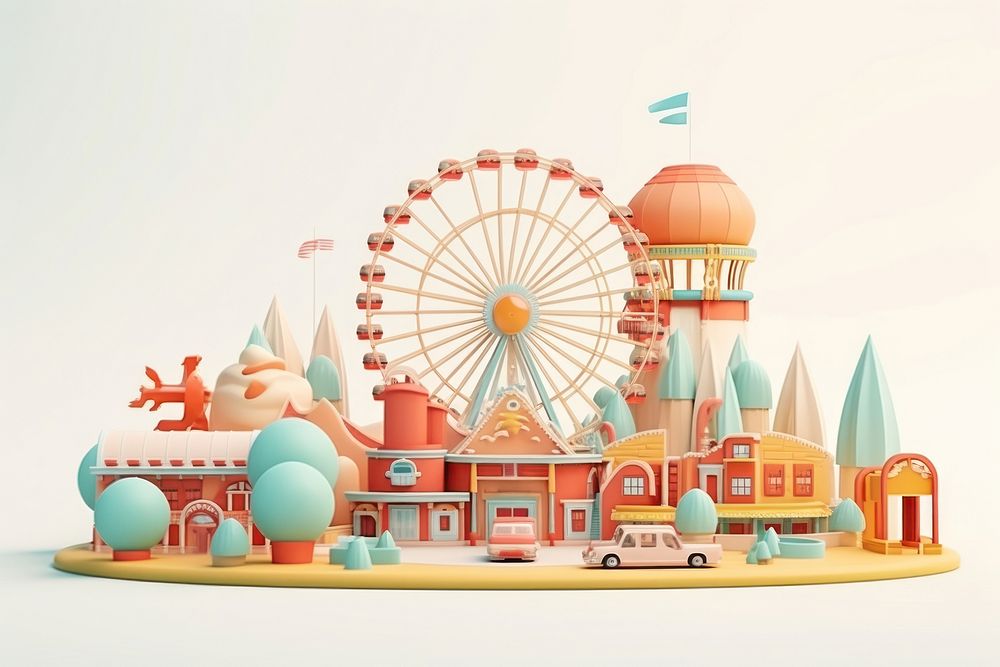 Park fun amusement park transportation. AI generated Image by rawpixel.
