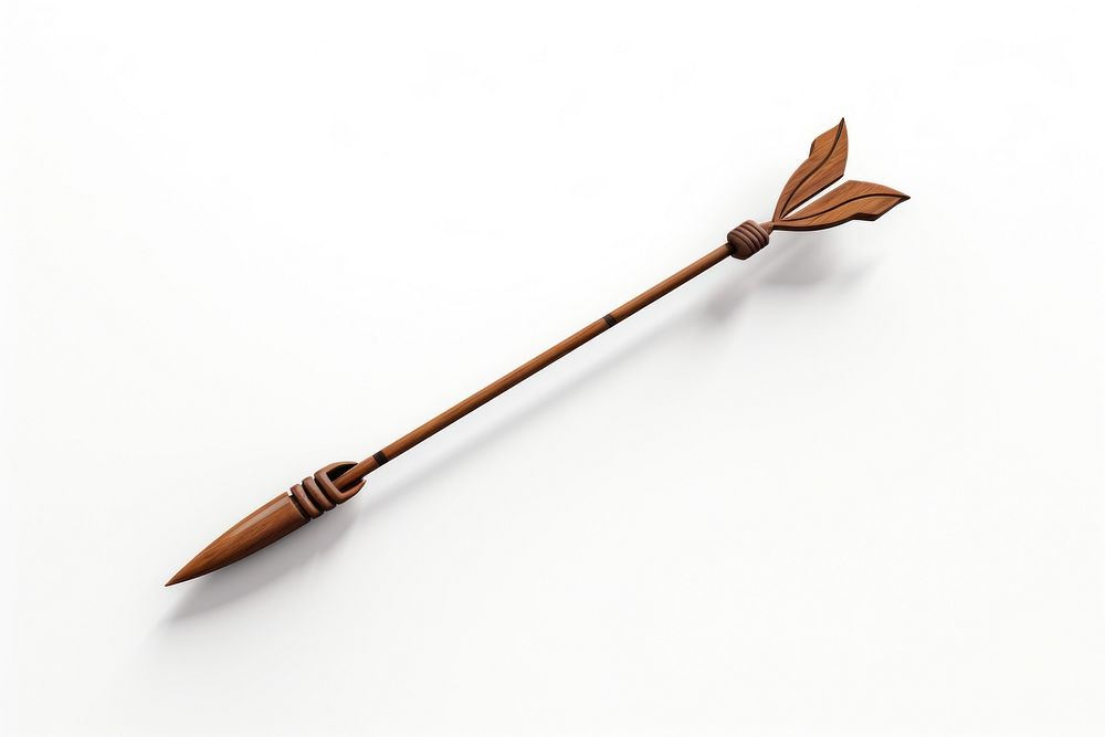 Arrow white background weaponry brown. AI generated Image by rawpixel.