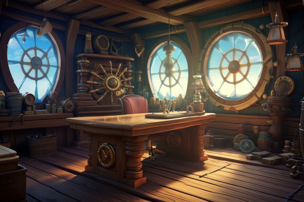 Wood ship architecture screenshot.