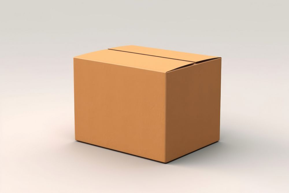 Carton box cardboard white background. AI generated Image by rawpixel.