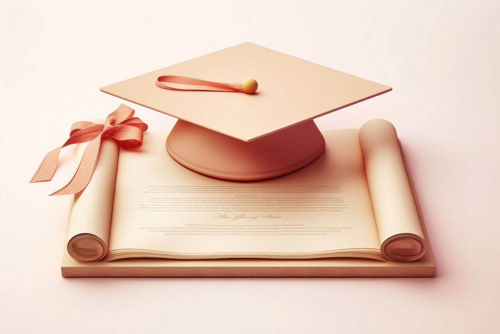 Diploma intelligence mortarboard publication. AI generated Image by rawpixel.