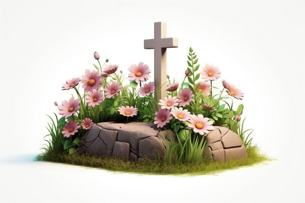 Flower cross outdoors plant. AI generated Image by rawpixel.