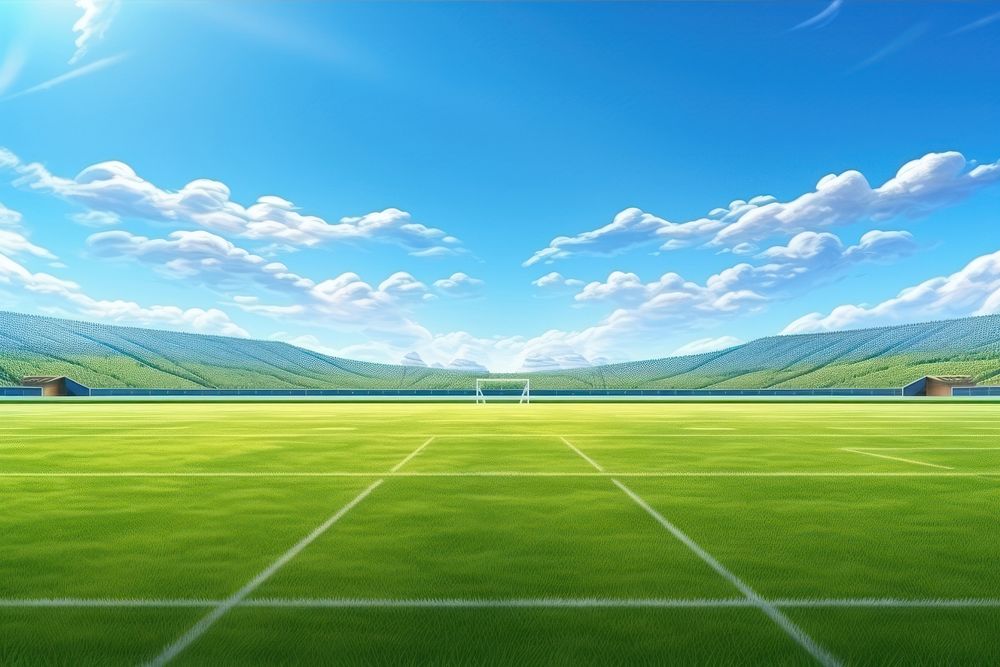 Field backgrounds outdoors football. AI generated Image by rawpixel.