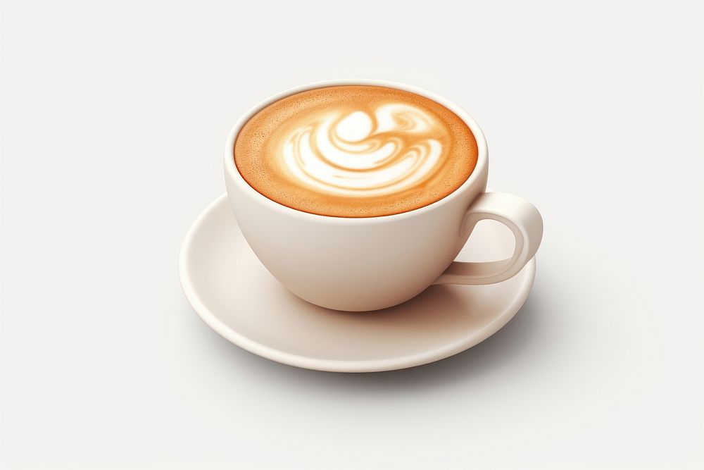 Latte coffee drink cup. AI generated Image by rawpixel.