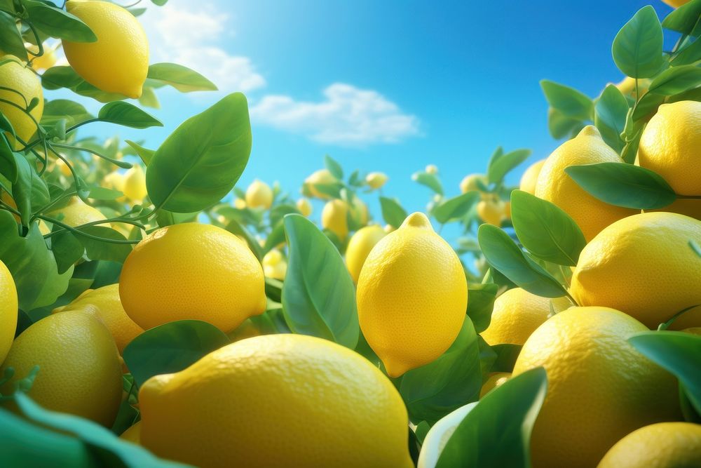 Lemon plant fruit food. AI generated Image by rawpixel.
