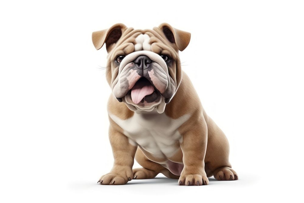 Bulldog pet mammal animal. AI generated Image by rawpixel.