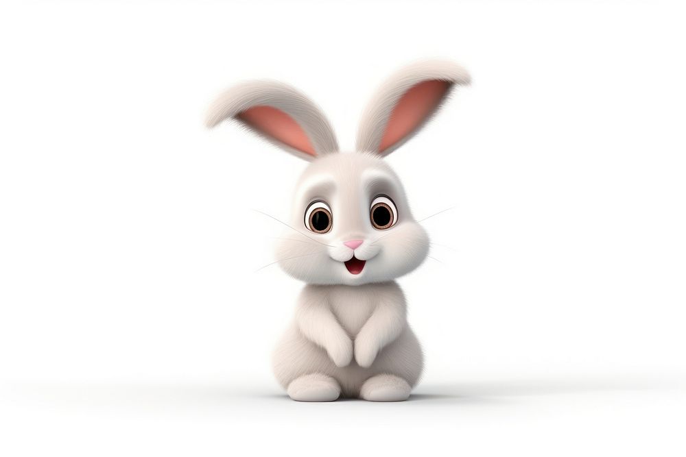 Cartoon mammal animal rabbit. AI generated Image by rawpixel.