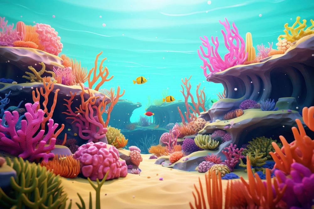 Underwater aquarium outdoors nature. AI generated Image by rawpixel.