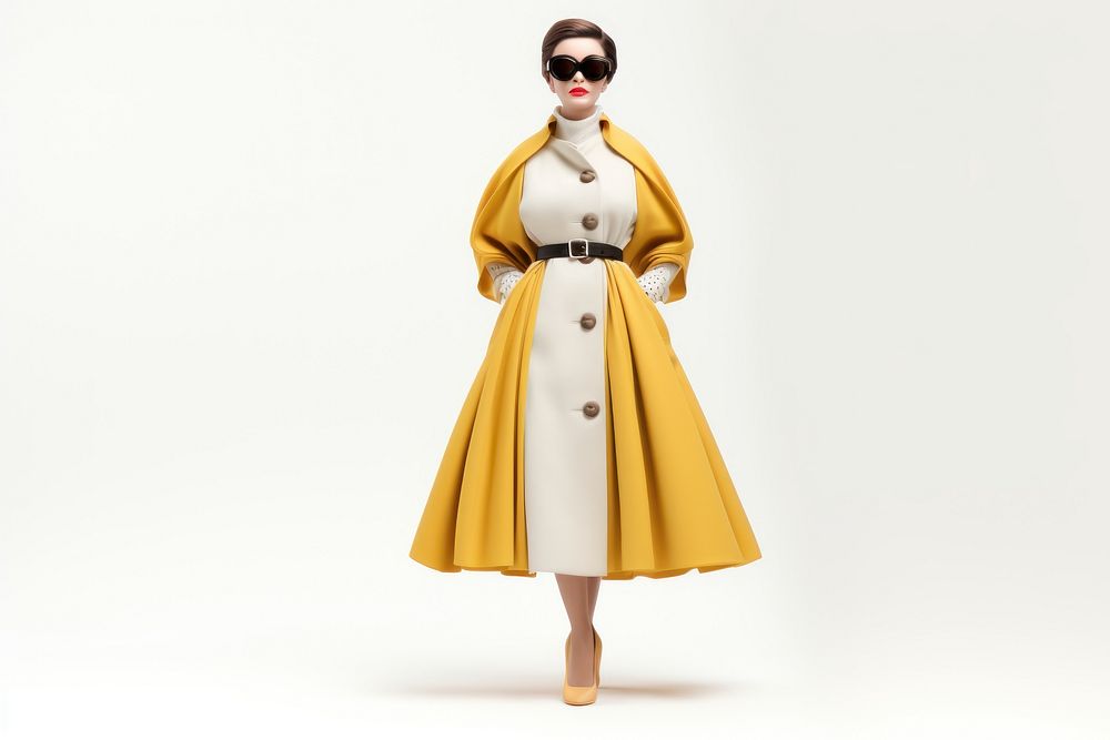 Fashion adult coat white background. AI generated Image by rawpixel.