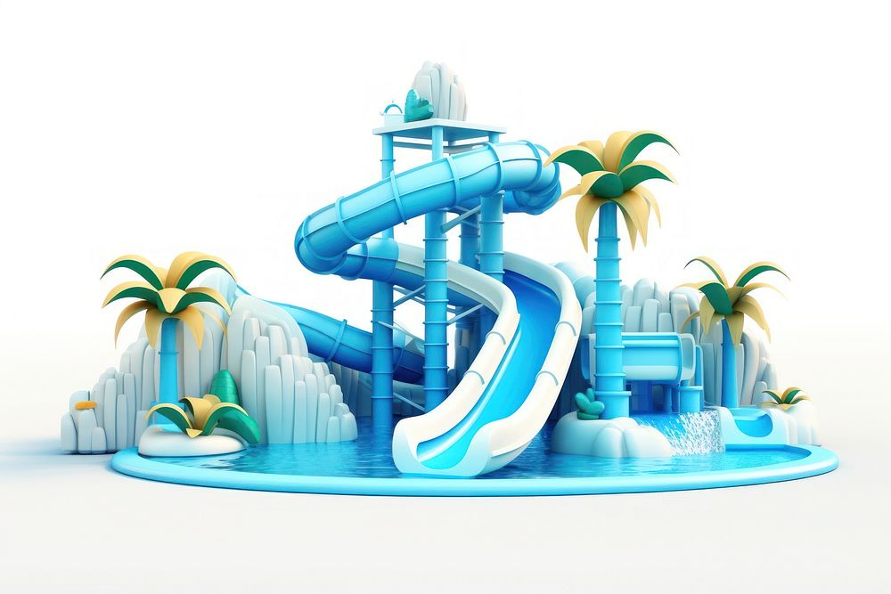 Outdoors slide water toy. AI generated Image by rawpixel.