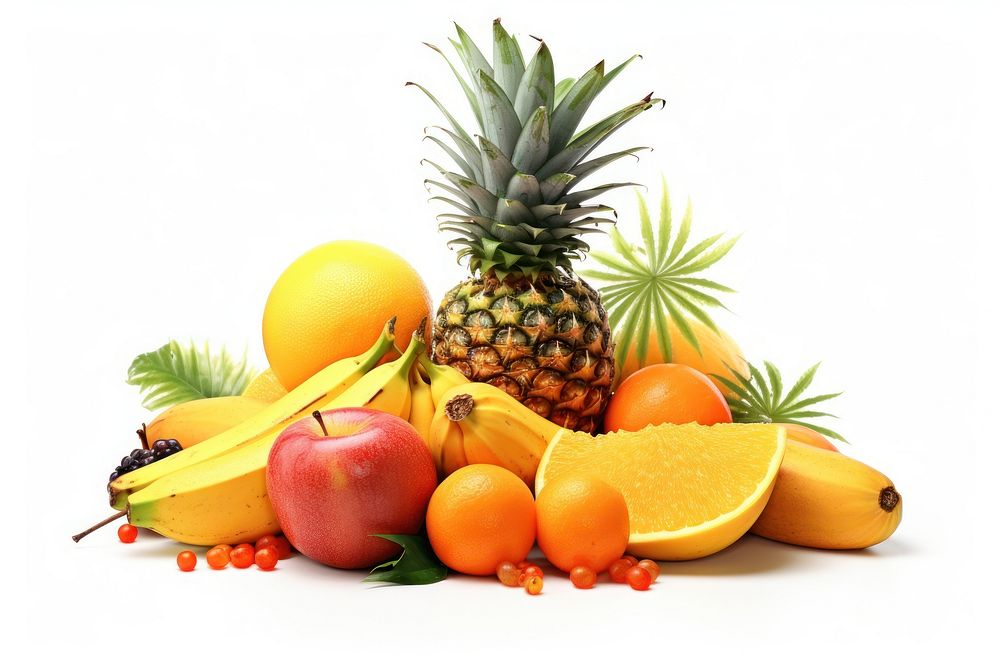 Fruit pineapple banana plant. AI generated Image by rawpixel.