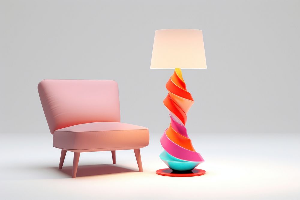 Furniture lamp chair decoration. AI generated Image by rawpixel.
