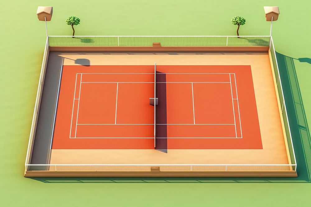 Tennis racket sports tennis court. AI generated Image by rawpixel.