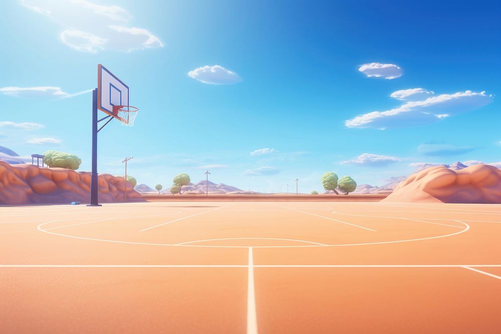 Basketball sports tranquility competition. AI generated Image by rawpixel.