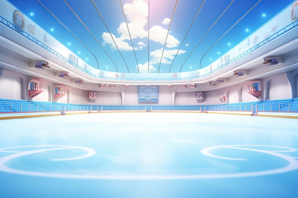 Sports rink ice architecture. 