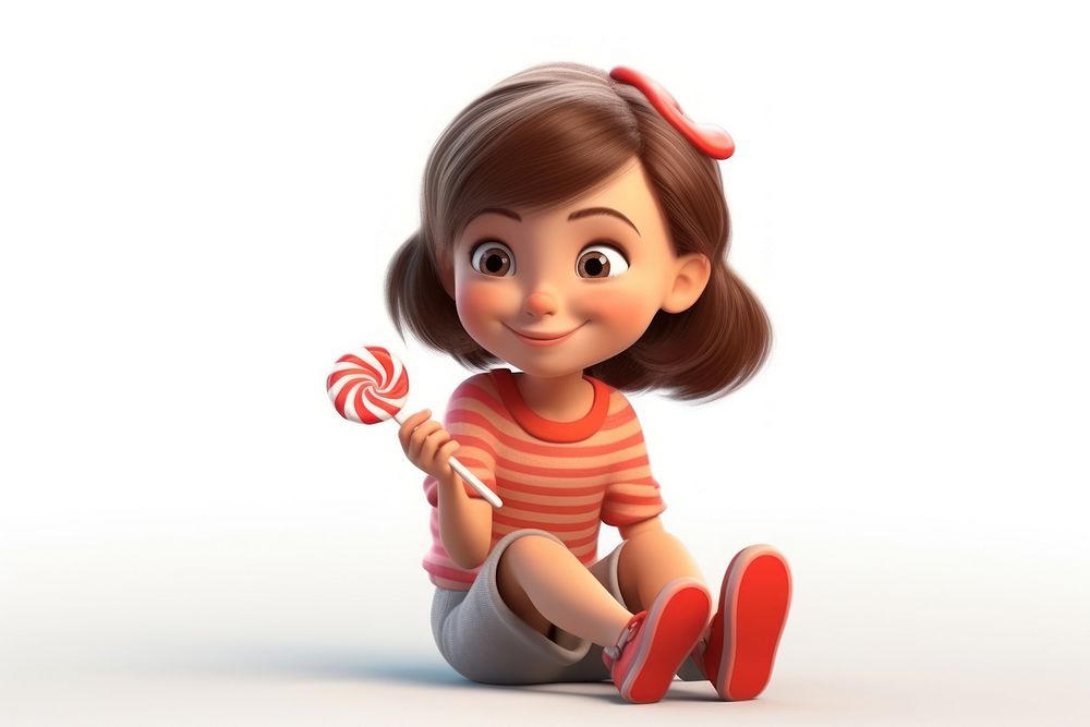 Lollipop smiling cartoon candy. AI generated Image by rawpixel.