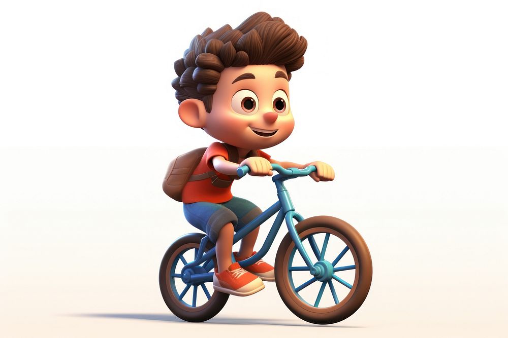 Cartoon bicycle vehicle cycling. AI generated Image by rawpixel.