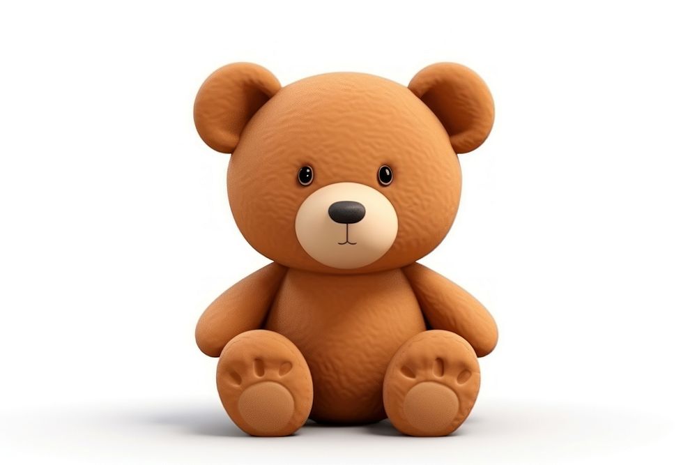 Cartoon plush bear toy. AI generated Image by rawpixel.