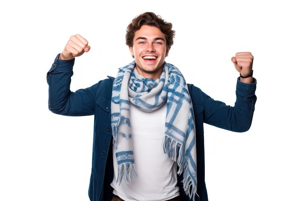 Scarf shouting cheerful happy. AI generated Image by rawpixel.