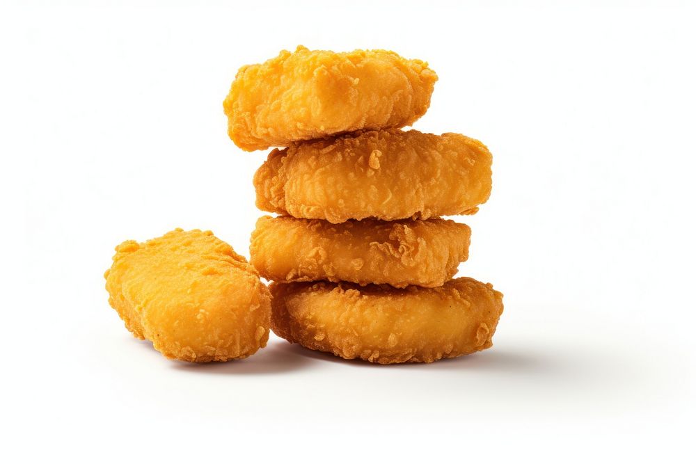 Nuggets food white background croquette. AI generated Image by rawpixel.