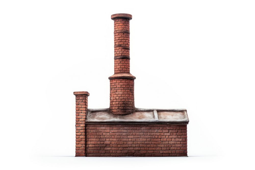 Chimney brick white background architecture. AI generated Image by rawpixel.