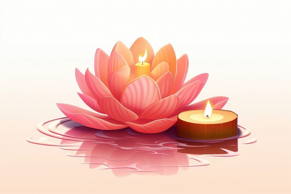 Flower candle petal plant. AI generated Image by rawpixel.